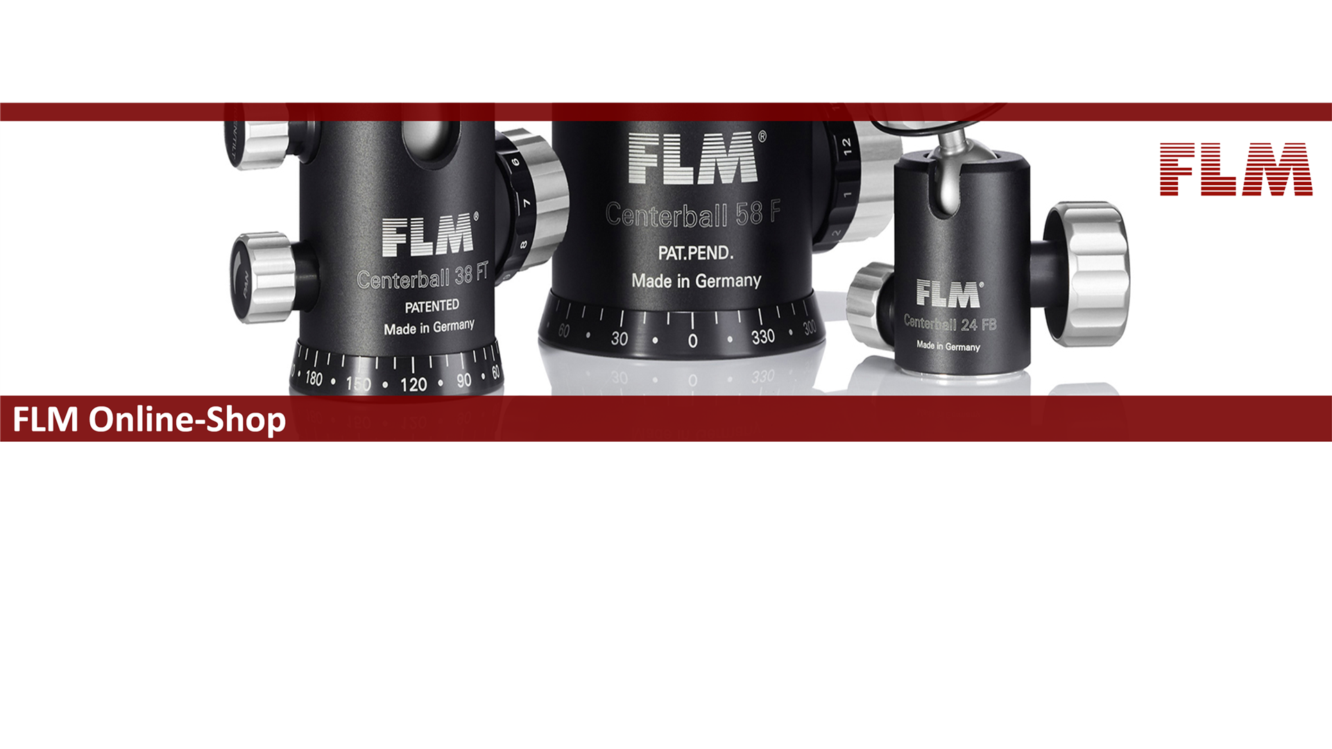 Eycatcher FLM Online-Shop Hauptseite.